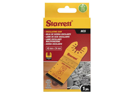Starrett Kso-00C34 Plunge Hcs Oscillating Blade 40 X 34Mm X 18 Tpi