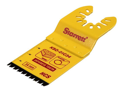 Starrett Kso-01C34 Plunge Hcs Oscillating Blade - Japanese Teeth 40 X 34Mm X 18 Tpi