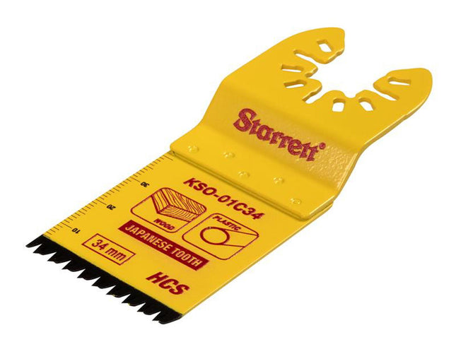 Starrett Kso-01C34 Plunge Hcs Oscillating Blade - Japanese Teeth 40 X 34Mm X 18 Tpi