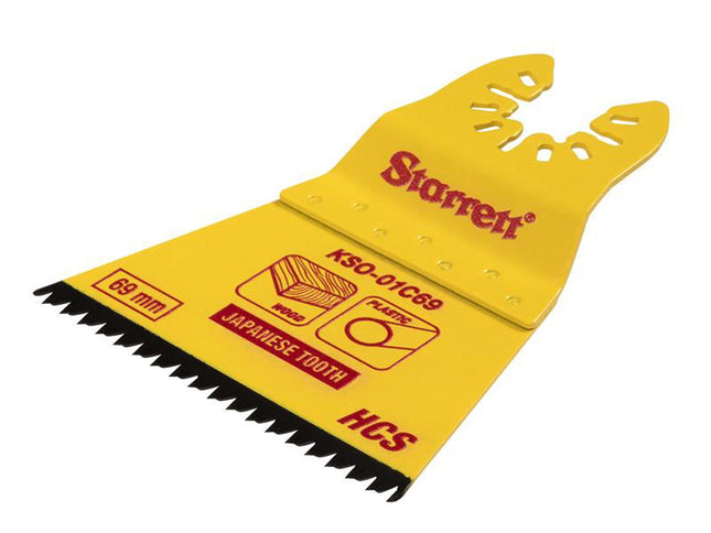 Starrett Kso-01C69 Flat-Sided Hcs Oscillating Blade - Japanese Teeth 69 X 42Mm X 14 Tpi