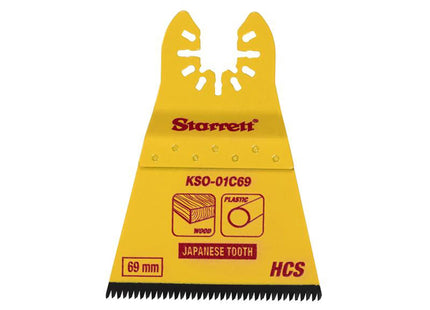 Starrett Kso-01C69 Flat-Sided Hcs Oscillating Blade - Japanese Teeth 69 X 42Mm X 14 Tpi