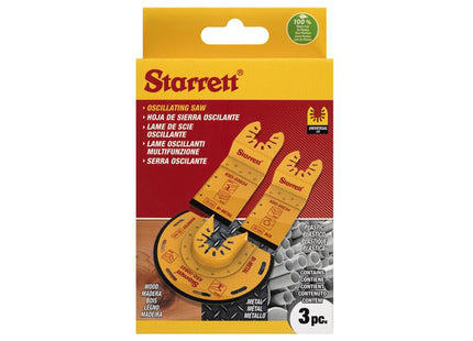 Starrett Kso-0300 General Purpose Oscillating Blade Set, 3 Piece