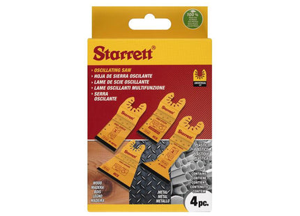 Starrett Kso-0400 Professional Oscillating Blade Set, 4 Piece