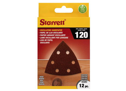 Starrett Ksso-012P00-12 Multi-Tool Sandpaper 93Mm X 120G Pack Of 12