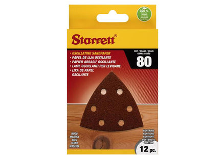 Starrett Ksso-08P00-12 Multi-Tool Sandpaper 93Mm X 80G Pack Of 12