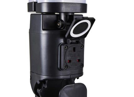 Stanley Lighting Area Tower Light With Outlet Socket 8000 Lumens