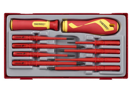 Teng Insulated Interchangeable Blade Screwdriver Set, 10 Piece 