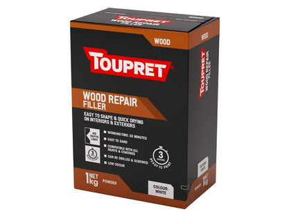 Toupret Wood Repair Filler White 1kg