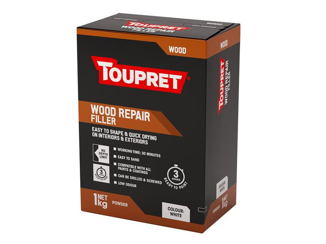 Toupret Wood Repair Filler White 1kg