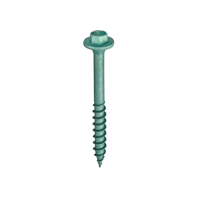 Timberdrive Screws Green Organic Coating CE - 7.0 x 150mm - Box of 50