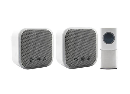 Uni-Com Portable And Plug-In Door Chime Set, White