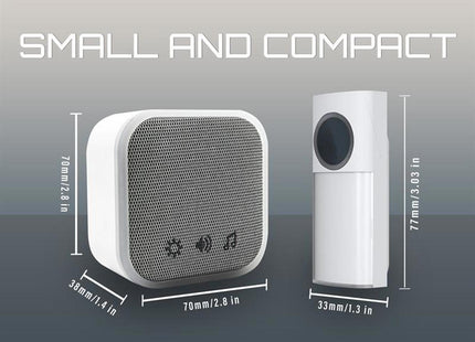 Uni-Com Portable And Plug-In Door Chime Set, White