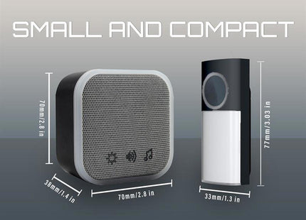 Uni-Com Plug-In Door Chime, Black