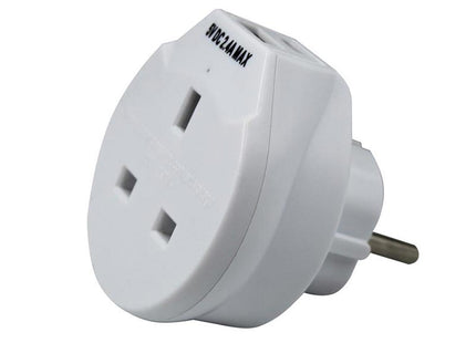 Uni-Com Travel Socket With Usb Charger