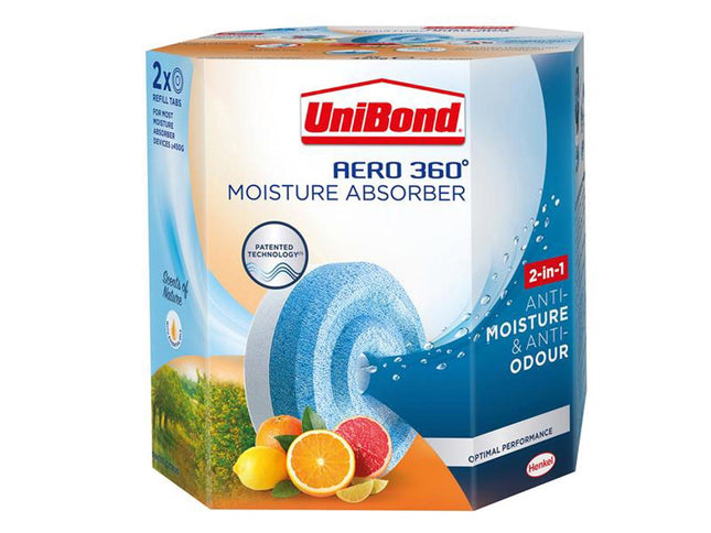 Unibond Aero 360º Moisture Absorber Citrus Refills (Pack 2)