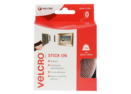 Velcro Brand Velcro Brand Stick On Tape 20Mm X 2.5M White