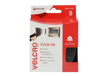 Velcro Brand Velcro Brand Stick On Tape 20Mm X 2.5M Black