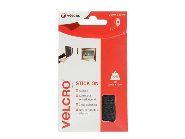 Velcro Brand Velcro Brand Stick On Tape 20Mm X 50Cm Black
