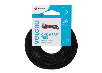 Velcro Brand Velcro Brand One-Wrap Reusable Ties 10Mm X 5M Black