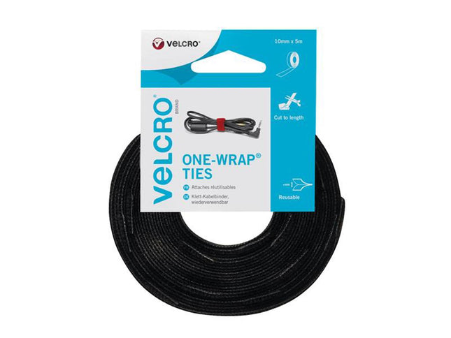Velcro Brand Velcro Brand One-Wrap Reusable Ties 10Mm X 5M Black