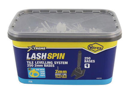 Vitrex Lashspin Base 2Mm (250) - LSB2250 - Tile Levelling System
