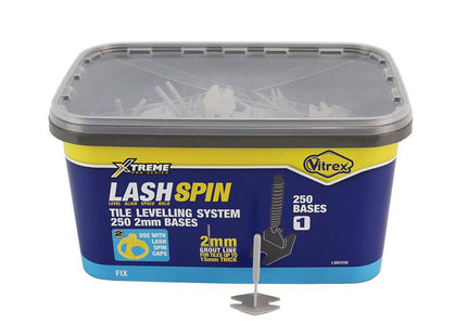 Vitrex Lashspin Base 2Mm (250) - LSB2250 - Tile Levelling System