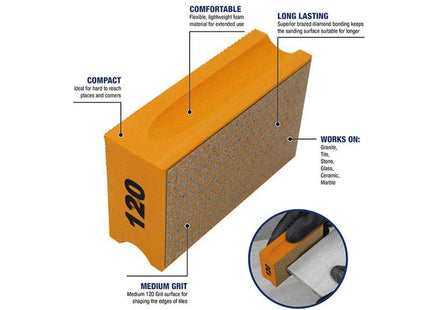 Vitrex Diamond Sanding Block 120 Grit