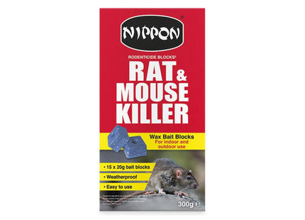 Vitax Nippon Rodenticide Wax Blocks 300G