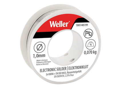 Weller Electronic Lead-Free Solder Sn100Ni100+, 1mm 70g WEL51405199