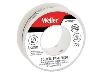 Weller Electronic Lead-Free Solder Sn97Cu3, 2mm 70g WEL51405399