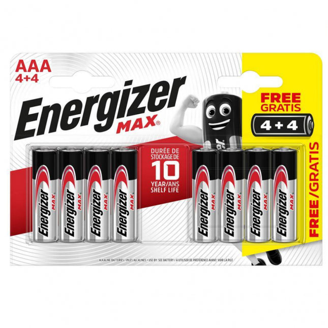 Energizer MAX¨ AAA Alkaline Batteries 4 + 4 Pack XMS23BATTAAA