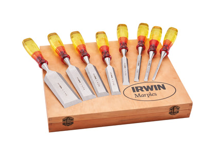 IRWIN Marples 8 Piece Splitproof Wood Chisel Set XMS23CHISEL8