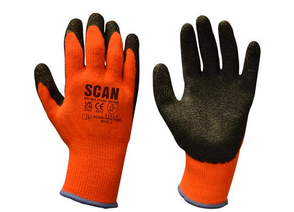 XMS Scan Thermal Latex Coated Gloves - L (Size 9) (Pack 5)                          