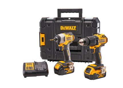 DEWALT Combi Drill & Impact Driver Twin Pack, 1 x 4.0Ah & 1 x 5.0Ah Li-Ion 18V XMS23TWINPK