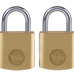 Yale Locks Brass Padlock 20mm (2 Pack)