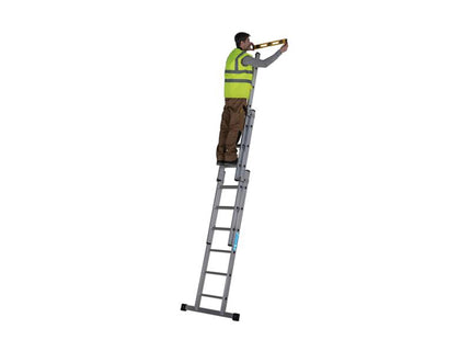 Zarges Everest Square-Rung Extension Ladder 3-Part 3 X 6