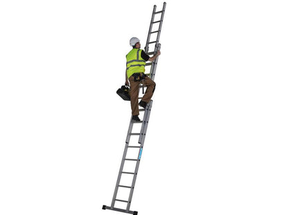 Zarges Everest Square-Rung Extension Ladder 3-Part 3 X 8