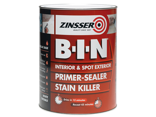 Zinsser B.I.N Primer, Sealer & Stain Killer Paint White 5 litre