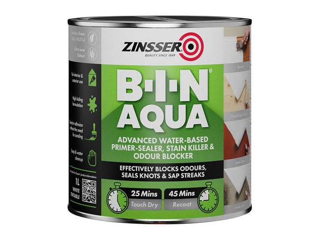 Zinsser B-I-N¨ Aqua 1 litre ZINBINA1L