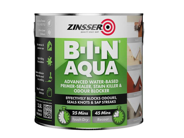 Zinsser B-I-N¨ Aqua 2.5 litre ZINBINA25L