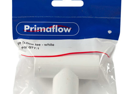 Primaflow PS PP O-Flow Tee - White - Push Fit - 90015013