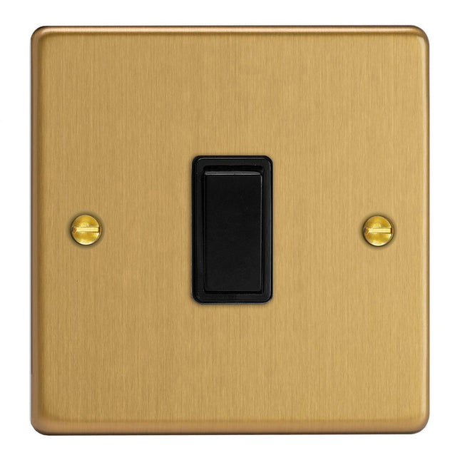 Varilight 1-Gang 10A 1- Or 2-Way Rocker Switch Brushed Brass