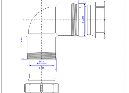 McAlpine Multifit Continental Elbow 2'' x 50mm MZ4-ISO