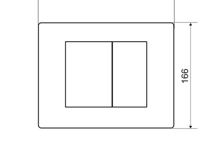 Wirquin White Essential Control Push Plate - 55720347