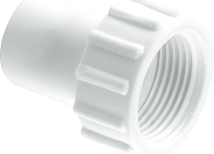 McAlpine R7 ¾" Straight Female Overflow Coupling with fixed nut for converting male BSP outlets to Pushfit Fittings
