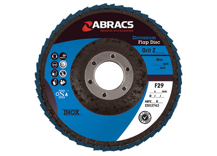Abracs Flap Disc Zirconium - 100mm x 80g (Box of 25)