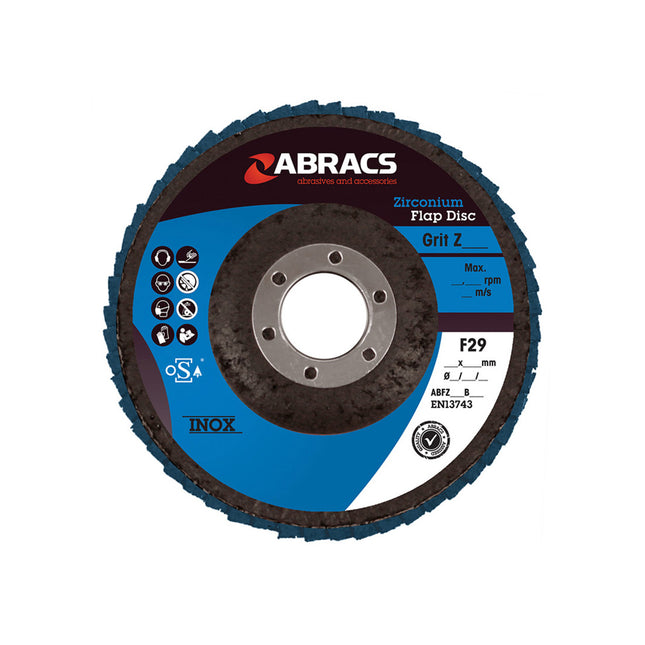 Abracs Flap Disc Zirconium - 100mm x 80g (Box of 25)