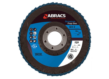 Abracs Flap Disc Zirconium - 180mm x 60g (Box of 25)