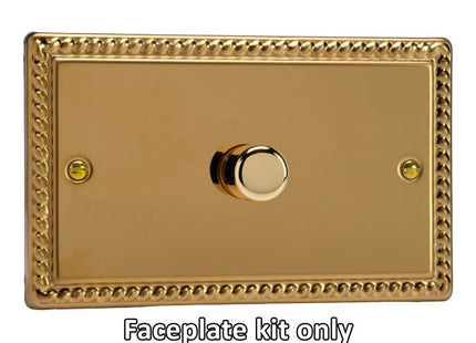 Varilight 1-Gang Matrix Kit For Rotary Dimmers (Twin Plate) Georgian Brass Finish