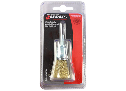 Abracs Spindle Mounted Crimped End Brush Brass Dipped Steel - 19mm (Box of 20)